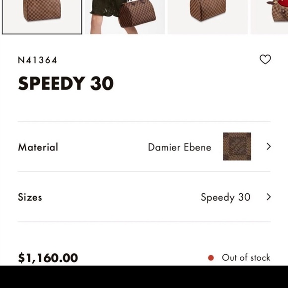 Authentic Louis Vuitton Damier Ebene Speedy 30 - Picture 11 of 12